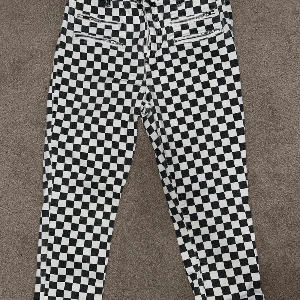 BDG Checkered Black and White Women's Jeans